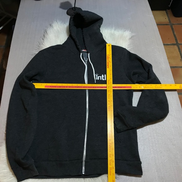 Int'l Indeed fleece full zipper hoodie front pouch unisex - Picture 8 of 8